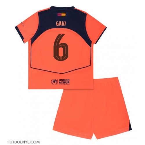 Camiseta Barcelona Paez Gavi #6 Tercera Equipación para niños 2025-26 manga corta (+ pantalones cortos)
